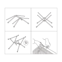 Tavolino da campeggio pieghevole 59 x 40 x 39 cm Lega di alluminio e tessuto Oxford Tavolo leggero portatile con capacità di carico di 27 kg e borsa per il trasporto 5