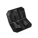 Tavolino pieghevole portatile 46,5 x 37,5 cm Struttura in alluminio Piano in ABS Altezza 41 cm o 10 cm Tavolo da campeggio Sacchetto di stoccaggio 5