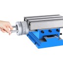 Tavolo fresatore incrociato Scorrevole in due assi con scanalature a T 18,5 x 10,2 cm Ghisa Blu e Argento Per trapano a colonna e trapano da tavolo 6