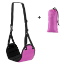 Ταξιδιωτική υποστήριξη ποδιών για αεροπλάνα 43x19 εκ. Φορητό αιωρούμενο δίχτυ με αφρό μνήμης Κρεμαστή υποστήριξη ποδιών για αεροπλάνα, αυτοκίνητα, τρένα και γραφεία 1