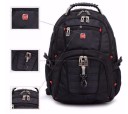 Ταξιδιωτικός σακίδιο με θήκη για φορητό υπολογιστή Αεριζόμενο σύστημα πλάτης Έξοδος για ακουστικά Ανθεκτικός στο νερό Νάιλον και πολυεστέρας Μαύρος 48 4