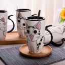 Taza con cuchara gato 5