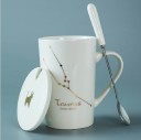 Taza con cuchara y tapa, signo del zodiaco 6