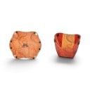 Taza de camping plegable Ligera y portátil 12 x 8,5 cm Con broches Naranja con diseño de curvas de nivel Utensilios de exterior para acampar 1