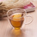 Taza de cristal doble con forma de corazón 6