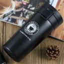 Taza térmica de viaje para café y bebidas calientes 380 ml Tapa abatible con botón Acero inoxidable con pared de aislamiento doble 17,5 2