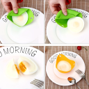 Tazas de silicona para hervir huevos de 9 x 6,5 cm, juego de 4 moldes reutilizables, sin cáscara, fáciles de limpiar, para cocinar huevos al vapor 4
