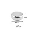 Tazón de acero inoxidable con tapa de 8,5 cm tazón compacto plateado para almacenar y transportar alimentos 3