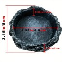 Tazón para reptiles y serpientes Aspecto de piedra Tazón terrario para agua y alimento Para agamas barbadas y pequeños reptiles Decoración 3