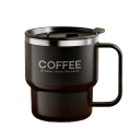 Tazza da caffè in acciaio inox a doppia parete 400 ml con coperchio e manico per bere caffè, tè e bevande a casa e in viaggio 1