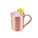 Tazza di rame battuto con manico 400 ml colore rame altezza 10,5 cm diametro 8,5 cm per bevande fredde e servire a casa 2