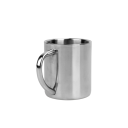 Tazza in acciaio inox con manico rigido da 220 ml di acciaio inox in colore argento per bere caffè, tè e altre bevande a casa e in viaggio 1