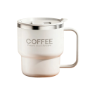 Tazza termica richiudibile per caffè con coperchio scorrevole 400 ml acciaio inossidabile a doppia parete forma rotonda isolamento termico per viaggi 2