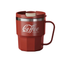 Tazza termica sigillabile per caffè con coperchio a apertura scorrevole 400 ml acciaio inossidabile a doppio strato 12 × 11 cm da viaggio 1