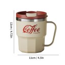 Tazza termica sigillabile per caffè con coperchio a apertura scorrevole 400 ml acciaio inossidabile a doppio strato 12 × 11 cm da viaggio 4