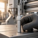 TCT fréza na drážky 8 x 30 mm Rovná trojbritá Stopka 1/2 palca 12,7 mm Tvrdokov Horná frézka aj CNC Strieborná Drevo a drevotrieskové dosky 4