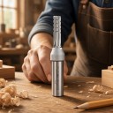 TCT φρέζα για αυλακώσεις 8 x 30 mm Ευθεία τριπλή κοπή Στελέχος 1/2 ίντσας 12,7 mm Καρβίδιο Άνω φρέζα και CNC Ασημί Ξύλο και μοριοσανίδες 5