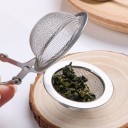 Tea Infuser for Loose Leaf Tea with Stainless Steel Handle The Mesh Ball Opens by Pressing Dimensions 15 x 4.5 cm Suitable for Cups and Glasses 2