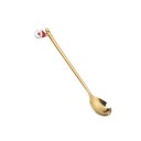 Tea Spoon with Hanging Christmas Decoration at the End of the Handle Shiny Surface Stainless Steel Length 13.5 cm For Stirring Tea 10