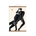 Teak and Pine Wooden Magnetic Frame 50 cm for Picture Poster Canvas Photo Frame Artistic Hanging Holder Natural Decoration 1