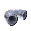 Țeavă de ventilație flexibilă 100 mm Țeavă din aluminiu 1,5 m Țeavă din PVC pentru extracția aerului Sistem de ventilație Baie Bucătărie -30 °C ~ 100 °C 4
