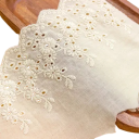 Tecido de algodão com borda de renda 91 cm Tecido decorativo de algodão para costura, decoração de roupas, decoração têxtil, artesanato 8