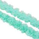 Tecido de renda de chiffon 1 m Renda decorativa leve de chiffon para costura, decoração de vestuário, decoração têxtil, decoração 15