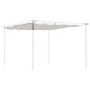 Tecido retrátil de toldo para pérgola com 10 orifícios de drenagem medida 3,5 x 2,6 m em poliéster 180 g/m² respirável e resistente aos UV para o jardim 2