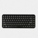 Teclado Bluetooth com teclas redondas em estilo retro Disposição compacta em inglês QWERTY com setas Funciona com pilhas AAA Plástico ABS 2