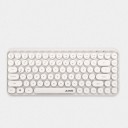 Teclado Bluetooth con teclas redondas en estilo retro Diseño compacto en distribución inglesa QWERTY con teclas de flecha Funciona con pilas 1