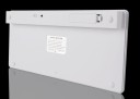 Teclado bluetooth sem fios para iPad e MacBook Compacto com 78 teclas Etiquetas em inglês Alcance de até 10 m Branco com estrutura prateada 8