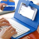 Teclado bluetooth sem fios para smartphone Estojo com suporte para telefone Bluetooth 3.0 Alcance até 10 m Interruptores de membrana 9