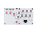 Teclado de Jogo 210 × 120 × 18 mm Branco Transparente Hitbox Leverless Controller 18 Teclas RGB USB-C Para PC PS4 PS3 Switch Steam Baixa Latência 1