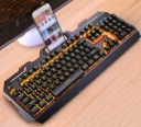 Teclado gaming retroiluminado com suporte para telefone 1