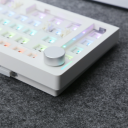 Teclado mecânico sem fios dividido em 2 partes com retroiluminação RGB personalizável sem teclas dimensões 37 x 11,7 cm 2