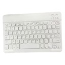 Teclado mini inalámbrico Bluetooth 3.0 con alcance de hasta 10 m Teclas de membrana Batería de litio 250 mAh Aleación de aluminio y ABS 1