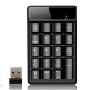 Teclado numérico sem fios para portátil e computador Tecla 000 e Backspace Alimentação por bateria AAA Plástico ABS Preto 8,5 x 13,5 x 3,4 cm 1