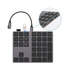 Teclado numérico sem fios USB HUB 1