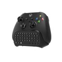 Teclado QWERTY sem fios 14,5 × 6 × 4,5 cm para Xbox Series X/S One One S Chatpad 47 teclas receptor USB áudio 3,5mm fácil escrita de mensagens 1