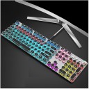 Teclado retroiluminado punk con botón multimedia 1