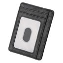 Técnico estojo de viagem para documentos em ecopelle com compartimentos para cartões Janela transparente para documento Recorte para retirar cartão 22