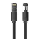Tehokas Cat8 RJ45 SFTP kaapeli 5 m 40Gbps 2000MHz musta pyöreä kierrettyjen kuparijohtimien kanssa reitittimen ja modeemin liittämiseen 2