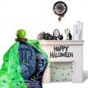 Teia de Halloween Brilhante no Escuro 20 g Carregamento com Luz Solar Branca com Brilho Verde Decoração para Halloween Interior e Exterior 6
