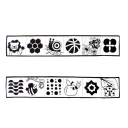 Tekstil sort-hvid bog til babyer 81 x 15 cm 2