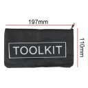 Tekstylne etui na narzędzia 19 x 11 cm Mała torba na narzędzia z praktycznym zamkiem Wytrzymałe etui do przechowywania narzędzi Pomarańczowa Czarna 9