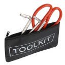 Tekstylne etui na narzędzia 19 x 11 cm Mała torba na narzędzia z praktycznym zamkiem Wytrzymałe etui do przechowywania narzędzi Pomarańczowa Czarna 4