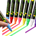 Tekuté křídové fixy Fluorescenční mazatelné za mokra Sada 8 ks Bezprašné Na sklo tabule i neporézní povrchy Pro školu kanceláře i dekorace 4