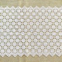 Tela de encaje de algodón bordada 21 cm x 91 cm Ribete floral Tela decorativa Algodón Textil para coser decoraciones de boda DIY 1