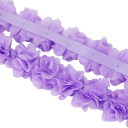 Tela de encaje de gasa 1 m Gasa decorativa ligera para coser, adornar prendas, decoraciones textiles, decoraciones de bodas 8