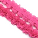 Tela de encaje de gasa 1 m Gasa decorativa ligera para coser, adornar prendas, decoraciones textiles, decoraciones de bodas 12